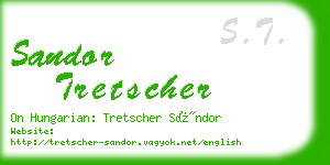 sandor tretscher business card